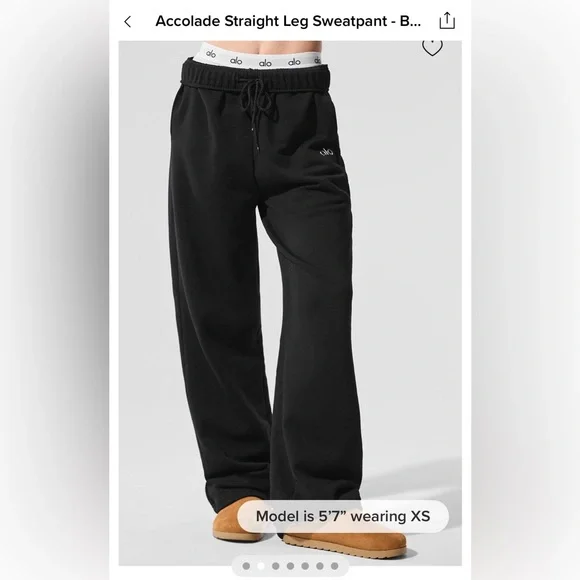 Alo Accolade Straight leg sweatpants size medium NWT - Picture 1 of 7